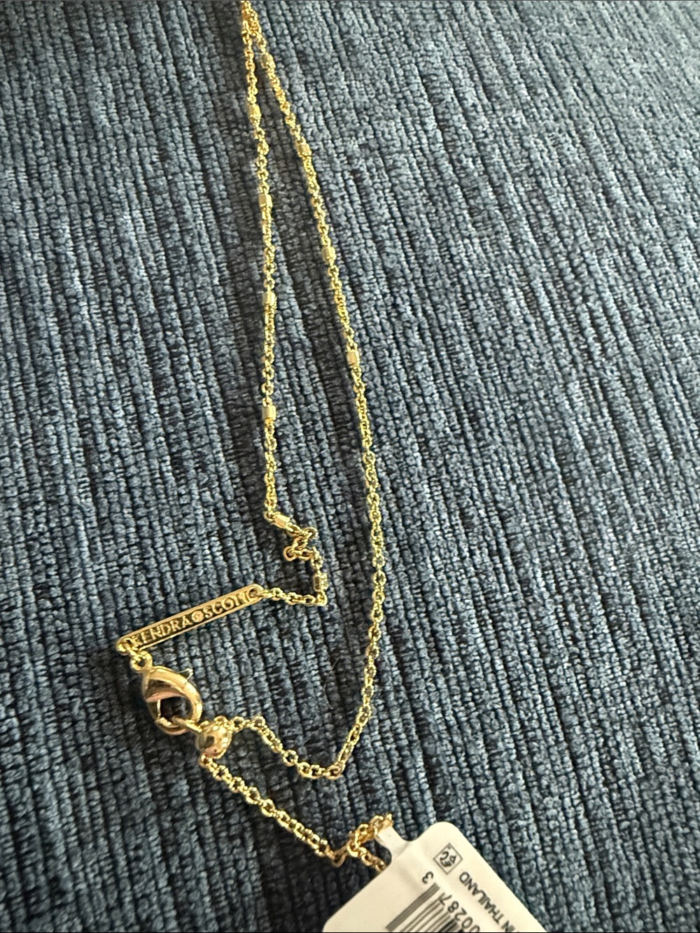 Kendra Scott Gold L Initial Pendant Necklace - Picture 4 of 5